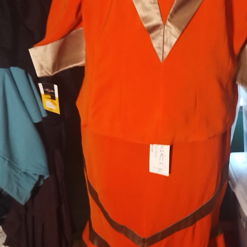 Elegant Orange Maxi Dress